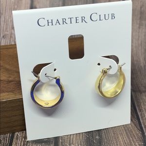 Charter Club Gold-Tone Huggie Hoop Earrings NWT